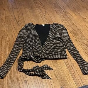 Lini Women’s Blouse Black and Cream